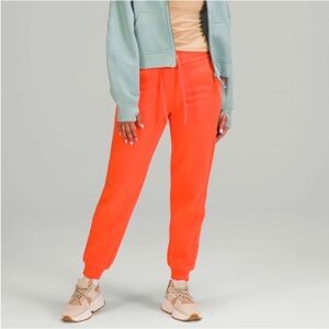 Lululemon Scuba High-Rise French Terry Jogger Pant in Warm Coral Orange